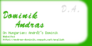 dominik andras business card